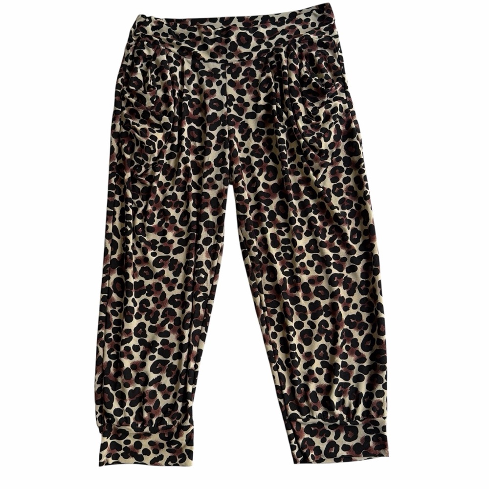 Y2K Women’s Leopard Print Lounge Capri Pants